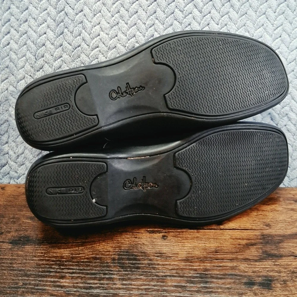 Cole Haan Mens Black Leather Nike Air Slip On Loafers C07352 Size 11M